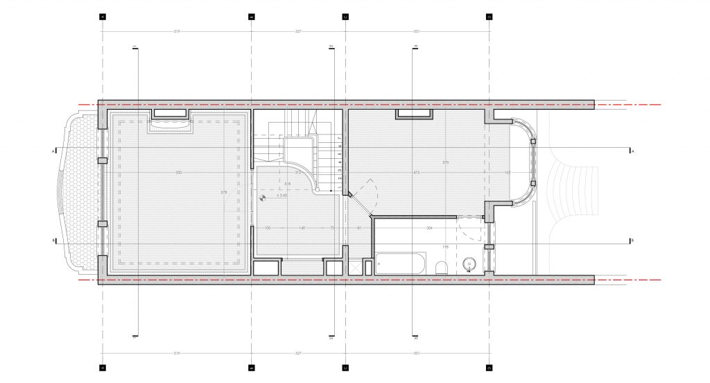 Existing layout of the first floor