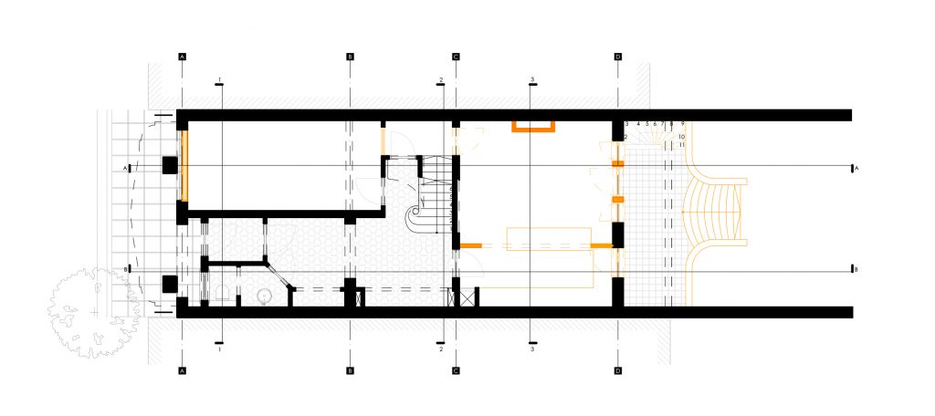 Existing layout of the ground floor
